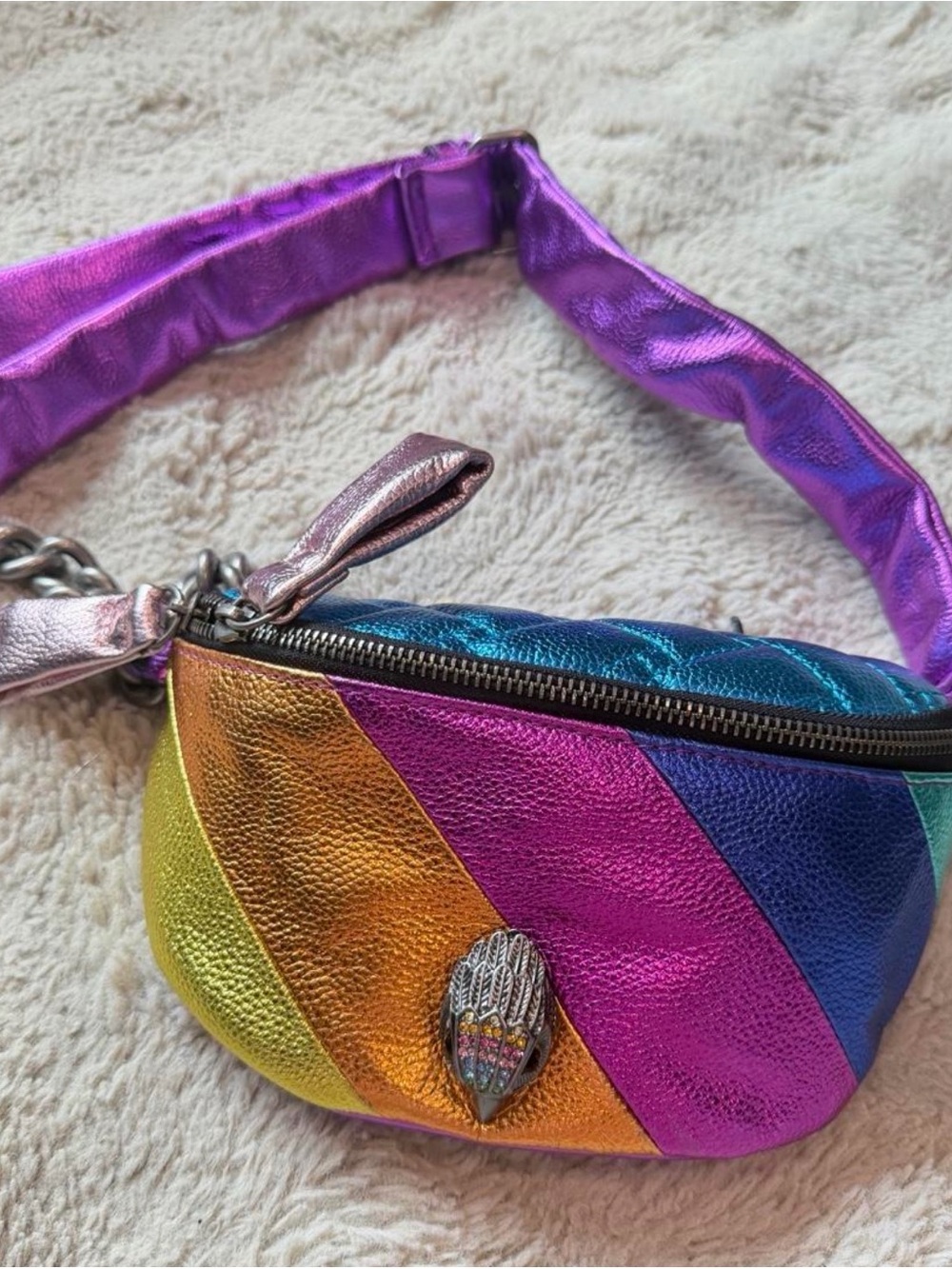 Metallic Rainbow Belt Bag - Multicolor